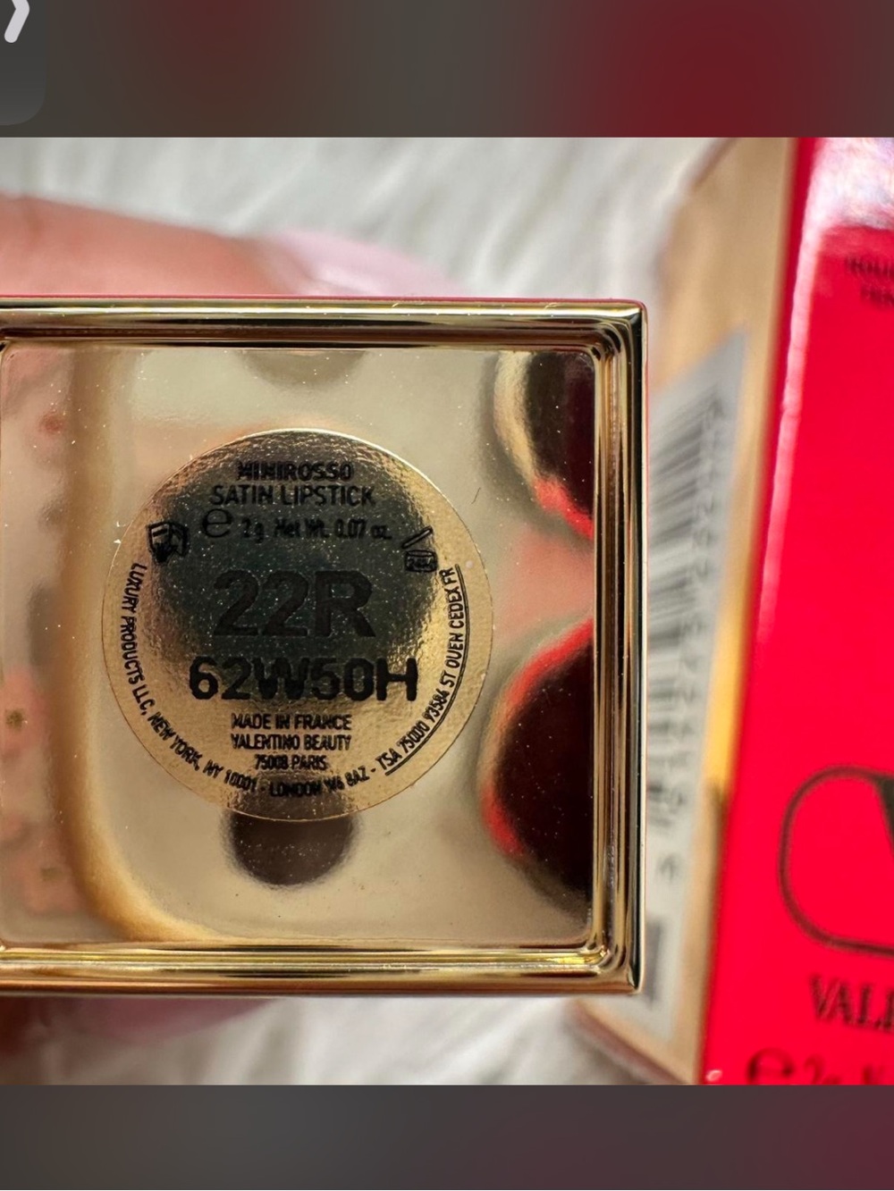 Valentino Minirosso Satin Lipstick — Red Red - Picture 3 of 3